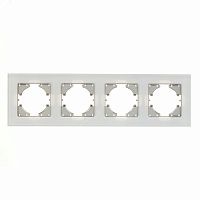 UGRA рамка 4-местная, стекло, белый. | код С1140-030 | GUSI ELECTRIC