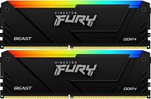 Память DDR4 2x16GB 3200MHz Kingston KF432C16BB12AK2/32 Fury Beast RGB RTL Gaming PC4-25600 CL16 DIMM 288-pin 1.35В dual rank с радиатором Ret | код 1987102 | Kingston