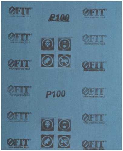 Набор листов шлифовальных на тканевой основе алюм./оксидный абразивный слой 230х280мм Р 100 (уп.10шт) FIT 38010 фото 2