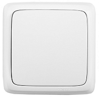 Выключатель одноклавишный наружный с изоляционной пластиной белый 10А | код ВА10-113 | HEGEL