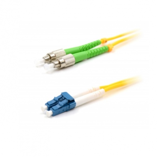 Патч-корд оптический LANMASTER, LSZH, дуплексный, FC/APC-LC/UPC, SM OS2, 1.0 м | код LAN-2FC-2LC/SAU-1.0 | LANMASTER