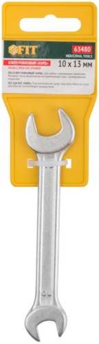 Ключ рожковый Стандарт 10x13 мм | код 63480 | FIT фото 3 Ключ рожковый Стандарт 10x13 мм | код 63480 | FIT фото 3