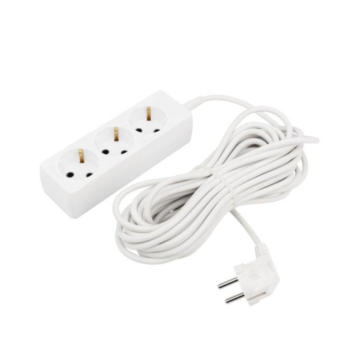 Удлинитель PROconnect 3 гнезда, 10 м, 3х0.75 мм, с/з, белый | код 11-7208 | REXANT фото 2
