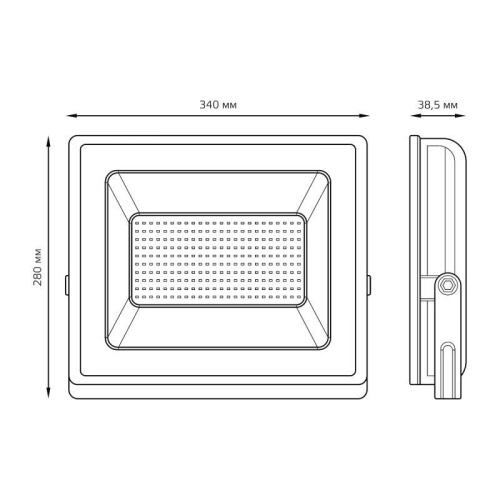 Прожектор светодиодный ДО 200 Вт 16000 лм 6500К AC 220В IP65 326х343х41мм Elementary Gauss | код 691511200 | Gauss фото 6 Прожектор светодиодный ДО 200 Вт 16000 лм 6500К AC 220В IP65 326х343х41мм Elementary Gauss | код 691511200 | Gauss фото 6