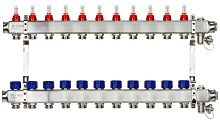 Коллекторная группа SSM-11RF set 11 контуров 1' x 3/4' с расходомерами и кронштейнами | код 088U0961R | Ридан