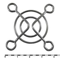 Решетка для осевого вентилятора металлическая RUICHI, 40x40 мм | код 80978 | Ruichi