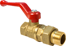 Кран шаровой латунный с американкой ВН/НР ручка-рычаг 1 1/4дюйм (8/2) | код VF.225.LR1.114 | VALFEX