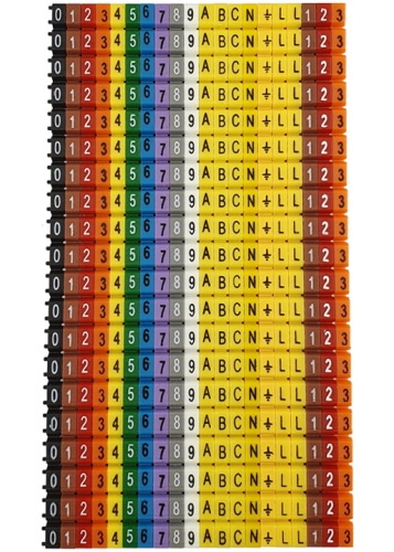 KCG 1 Маркировка кабеля (0,5…1,5 мм.кв.) ~ (желтый) | код 1150023 | ONKA