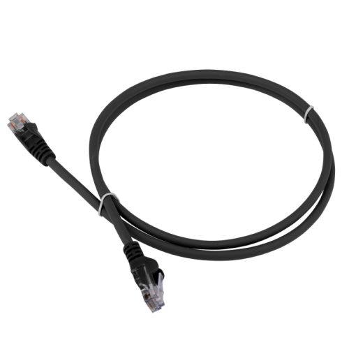 Патч-корд LANMASTER LSZH UTP кат.5e, 1.5 м, черный | код LAN-PC45/U5E-1.5-BK | LANMASTER