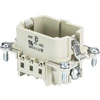 Вилочная контактная вставка REVOS, Size 6, обжимная фиксация, 6 полюсов + РЕ, 500 V, 16 A, обжимные контакты поставляются отдельно | код 70.710.0658.0 | Wieland