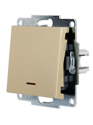 VESNA Выключатель с подсветкой золото | код 742-3688-111 | LEZARD фото 3