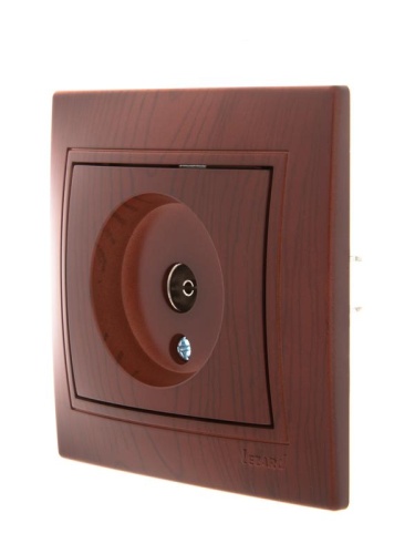 Мира Розетка ТВ оконечная вишня | код 701-0601-130 | LEZARD фото 2