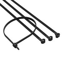 Хомут P6.6 с двойным замком, черный 4,8x200 | код 21315SR | DKC