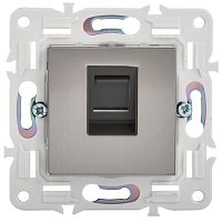 SKANDY Розетка компьютерная RJ45 кат.6 SK-K02N никель IEK | код SK-K10-2-K50 | IEK