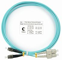 Cabeus FOP-50-SC-FC-2m Шнур оптический duplex SC-FC 50/125 mm OM3 2м LSZH | код 7579c | Cabeus