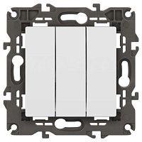 Выключатель 3-кл. СП Elegance 14-1107-01 10А IP20 250В 10AX механизм бел. Эра Б0034249