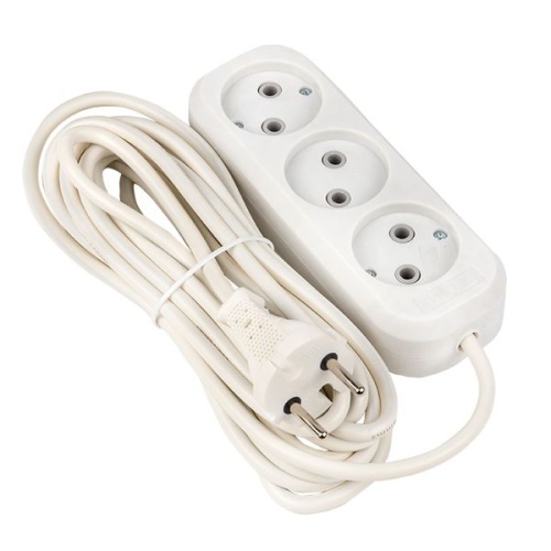 Удлинитель "Эксперт" 3 гнезда 5 метров 10А/2,2кВт без заземления ПВС 2х0,75 PROxima | код UBA10-275-3-05 | EKF фото 5