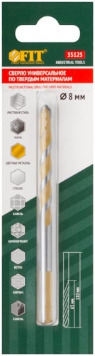 Сверло универсальное 8х110 мм | код 35125 | FIT фото 3 Сверло универсальное 8х110 мм | код 35125 | FIT фото 3