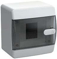 UNION Compact Корпус пластиковый ЩРН-П-4 IP41 черная прозрачная дверь IEK | код UIC-KP12-N-04-41-K01 | IEK