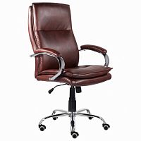 Кресло офисное BRABIX PREMIUM Cuba EX-542, экокожа, коричневое | код 532550 | BRABIX