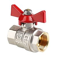 Кран шар. BASE, рукоятка бабочка 1/2" вн.-вн. | код. VT.217.N.04 | VALTEC