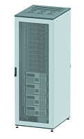 Разобранный 19 IT-CQE 42U 600х2000х1000, двери перфорированная + перфорированная, RAL7011/7035 | код R5IT4261PF | DKC