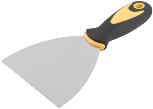 Шпатель, нерж.сталь, прорезиненная ручка 4'' (100 мм) | код 6696 | FIT фото 2