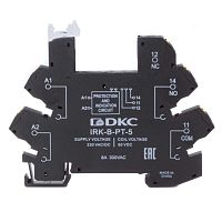 Колодка ультратонкая для реле серии RIS, вх. напр. 230V AC/DC, push-in клеммы | код IRK-B-PT-5 | DKC