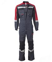 Комбинезон Спрут-ФОРМУЛА тёмно-серый с красным и черным, р-р 64-66 128-132/170-176 | код 129379 | Эталон-Спецодежда