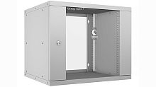 Cabeus WSC-05D-9U55/45 Шкаф телекоммуникационный настенный 19 9U, серия LIGHT разборный, дверь стекло, цвет серый | код 10175c | Cabeus