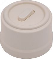 Выключатель Лизетта 1-кл., пластик, цвет Песочное золото (клавишный) | код B1-220-24 | Bironi