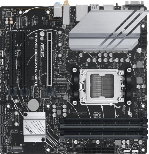Материнская плата Asus PRIME B650M-A WIFI II SocketAM5 AMD B650 4xDDR5 mATX AC`97 8ch(7.1) 2.5Gg RAID+VGA+HDMI+DP | код 1930089 | Asus