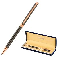 Ручка подарочная шариковая GALANT ASTRON BRONZE , корпус металлический, детали розовое золото, узел 0,7 мм, синяя | код 143524 | GALANT