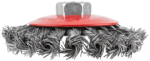 Корщетка-колесо с наклоном, гайка М14, стальная витая проволока 100 мм | код 39033 | FIT фото 5 Корщетка-колесо с наклоном, гайка М14, стальная витая проволока 100 мм | код 39033 | FIT фото 5