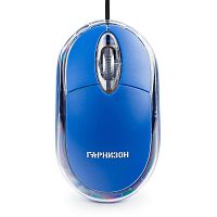 Мышь Гарнизон GM-100B, USB, чип- Х, синий, 1000 DPI, 2кн.+колесо-кнопка, кабель 1,15м | код GM-100B | Гарнизон