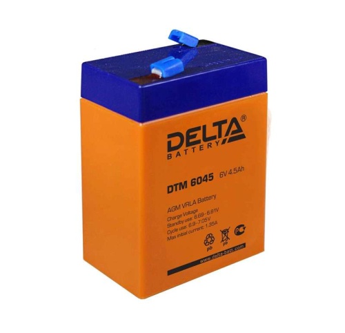 Аккумулятор UPS 6В 4.5А.ч | код DTM 6045 | Delta