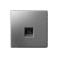 Розетка компьютерная ArtGallery RJ45 кат.6A механизм сталь | код GAL000986 | Systeme Electric