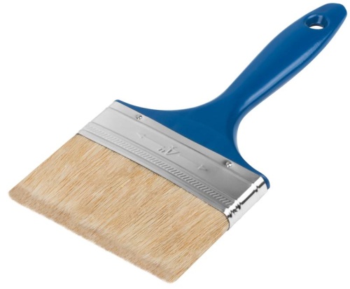 Кисть флейцевая "Модерн" натур. светлая щетина пластиковая ручка 4дюйм (100мм) FIT 01158 фото 2