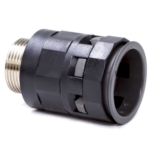 Муфта труба-коробка с металлической резьбой DN 17мм М25х1.5 полиамид черн. DKC PAS17M25N фото 3