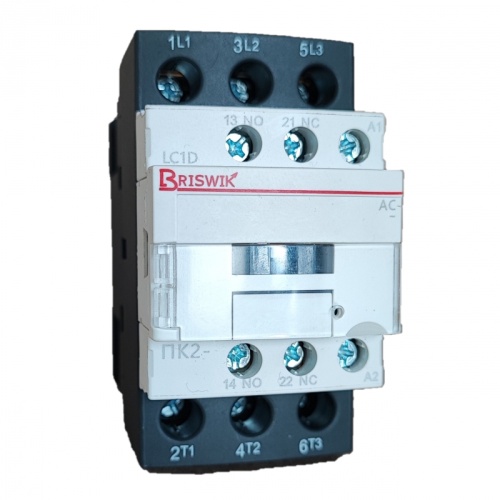 Контактор Briswik ПК2-03811400LC1D 38А 400V/AC 1НО/1НЗ | код LC1D03811V7.BR | Briswik