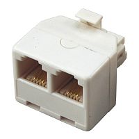 Rexant Телефонный двойник RJ-14(6P4C) (штекер - 2 гнезда) | код 03-0031 | REXANT