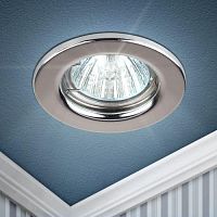 Светильник ST1 CH 50Вт MR16 12В точечный штампован. хром. ЭРА C0043799