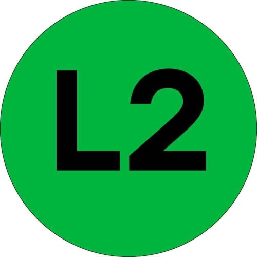 Наклейка "L2" d=20мм PROxima | код an-2-15-1 | EKF
