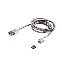 Кабель магнитный USB 2.0 Cablexpert CC-USB2-AMUCMM-1M, AM/TypeC, 1м, алюминиевые разъемы, коробка | код CC-USB2-AMUCMM-1M | Cablexpert