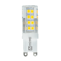 Лампа светодиодная LED-JCD-VC 3Вт 230В G9 6500К 260Лм IN HOME | код 4690612019871 | IN HOME