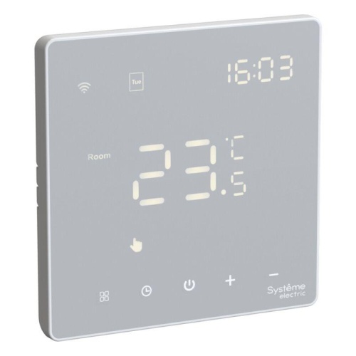 ARTGALLERY ТЕРМОСТАТ программируемый с Wi-Fi для электрического теплого пола, 16 А, моноблочный, БЕЛЫЙ | код GAL000138 | Systeme Electric