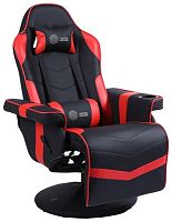Кресло игровое Cactus CS-CHR-GS200BLR черный/красный подст.для ног | код 1660834 | CACTUS