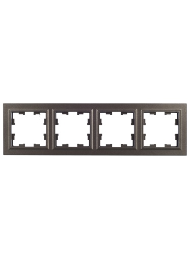 BRITE Рамка 4-местная РУ-4-БрТБ темная бронза | код BR-M42-K45 | IEK фото 4