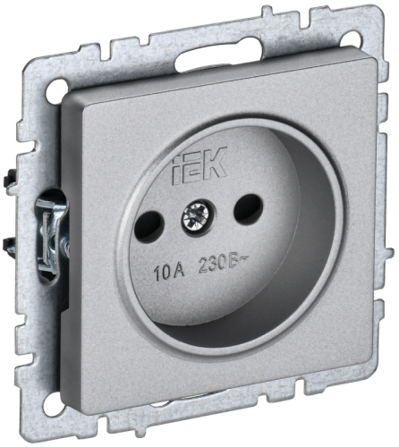 BRITE Роз. без з/к с з/ш 10А РСш10-2-БрА алюм. IEK | код BR-R13-10-K47 | IEK
