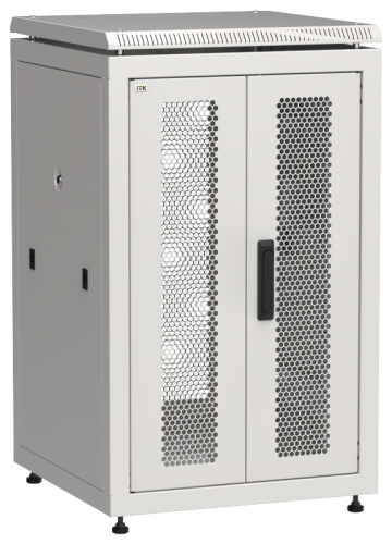 ITK LINEA N 18U 600х600мм распаш. перф. дв. задн. перф. сер. | код LN35-18U66-2PP | ITK by IEK